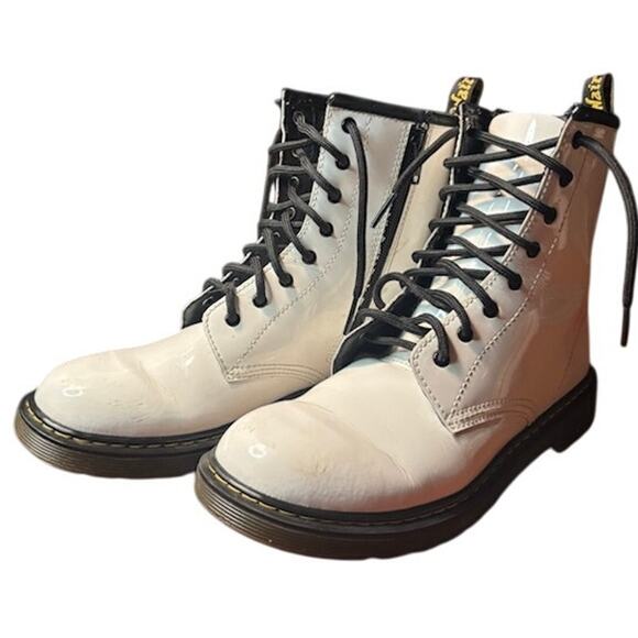 Doc Martens Jadon White Side Zip Combat Boots US men's 6 women's 7 Punk 90s - Picture 7 of 13
